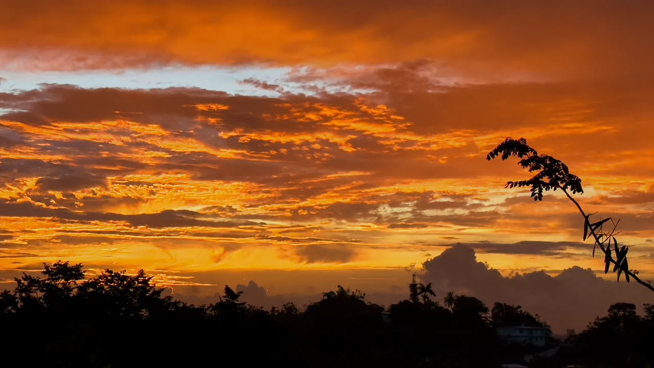 Nighttime landscape in Puerto Rico